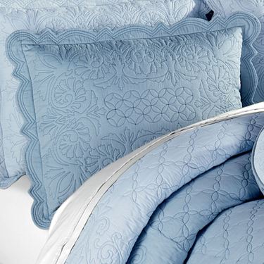 Evermore Powder Blue Quilted ShamPowder BlueImage