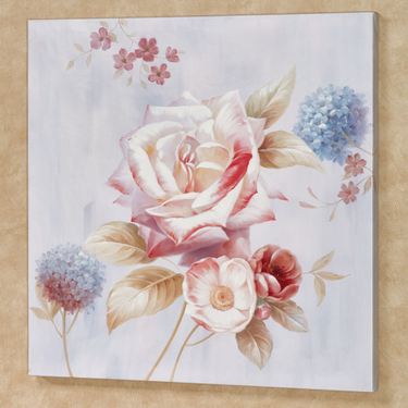 Delicate Rose II Canvas Wall Art Multi PastelImage
