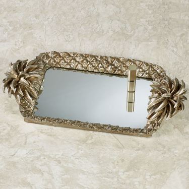 Pineapple Grandeur Mirrored Vanity Tray Light GoldImage