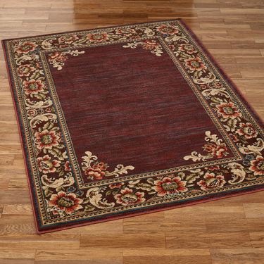 Florian Border Rectangle Rug CordovanImage
