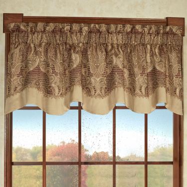 Devonshire Scalloped Valance Ruby 72 x 20Image