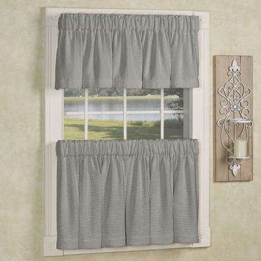 Burlap Tailored Tier Pair GrayImage