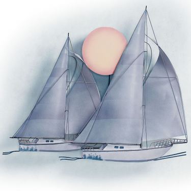 Sunset Sail Metal Wall SculptureImage