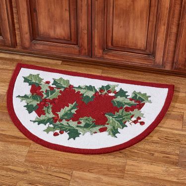 Holly Border Slice Accent Rug Red 33 x 21Image