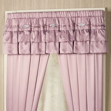 Enchante Ruffled Valance Dusty Mauve 72 x 18Image