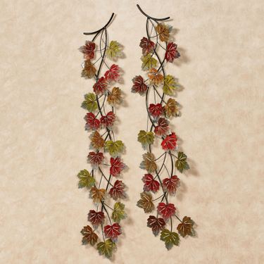 Falling Leaves Wall Art Multi Earth Set of TwoImage