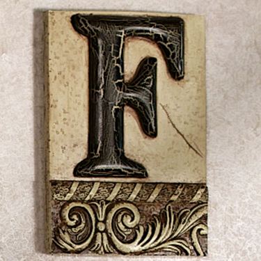 Alphabet Tile Plaque Letter FImage