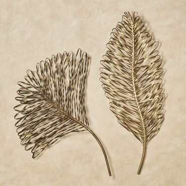 Shamira Leaf Wall Art Gold/Bronze Set of TwoImage