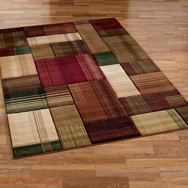 Transitional Block Rectangle Rug Multi WarmImage