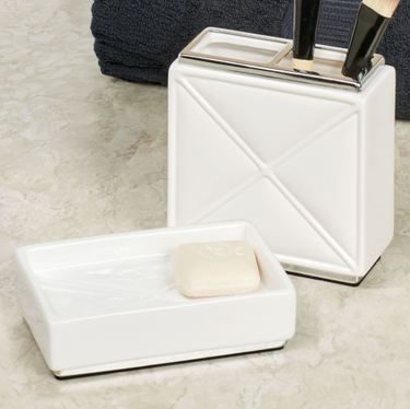 Quilt Soap Dish WhiteImage