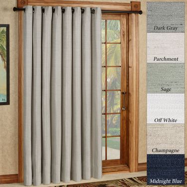 Grasscloth Grommet Patio Curtain Panel 110 x 84Image