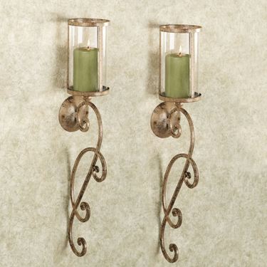 Nico Hurricane Wall Sconce Pair Antique BronzeImage