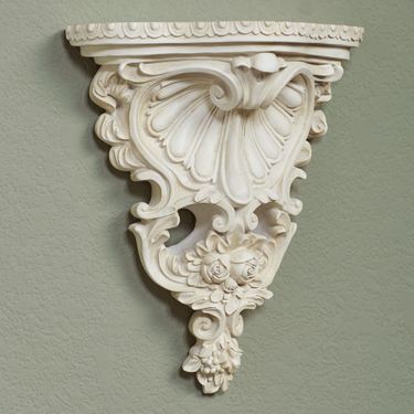Mersey Acanthus Wall Shelf Off WhiteImage