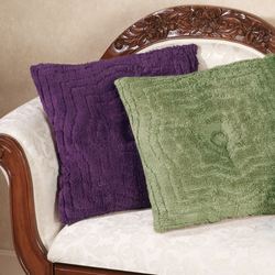 Promenade Chenille Tufted Square Pillow 18 Square