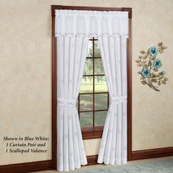 Forget Me Not Tailored Curtain Pair