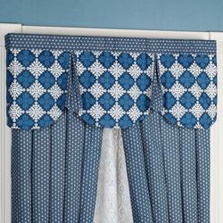 Santorini Scalloped Valance Indigo 54 x 18