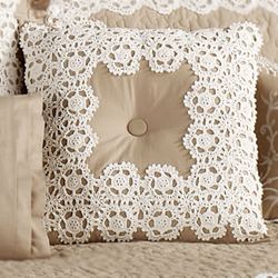 Antiquity Tufted Square Pillow Latte 18 Square