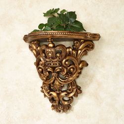 Crown Imperial Wall Shelf Baroque Gold