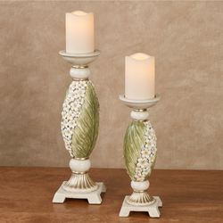 Island Bouquet Candleholders Green Set of Two