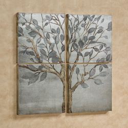 Solitude Quadtych Canvas Wall Art Multi Earth Set of Four