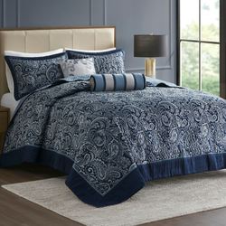 Aubrey Bedspread Bed Set Navy