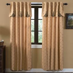 Maisie Curtain Pair with Attached Valance Multi Warm 80 x 84