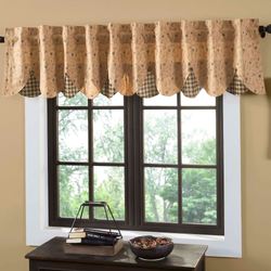 Maisie Layered Scalloped Valance Multi Warm 60 x 18