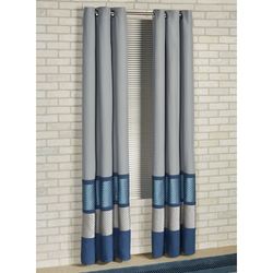 Beta Grommet Curtain Pair Blue Shadow