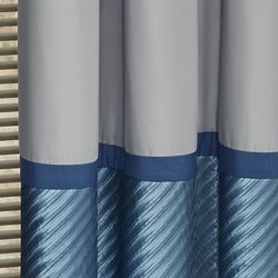 Beta Cornice Valance Set Blue Shadow Three Piece Set