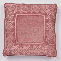 Grandview Piped Accent Pillow Rose 18 Square