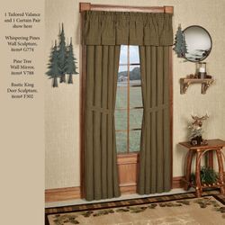 Tea Cabin Tailored Curtain Pair Multi Earth 80 x 84