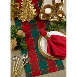 Holly Plaid Tablecloth Red/Green