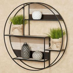 Delray Urban Circle Wall Shelf Black