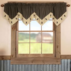 Kettle Grove Wide Star Valance Multi Warm 72 x 20