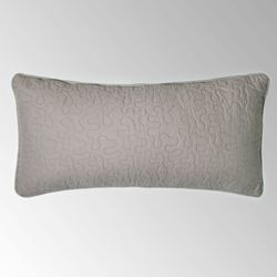 Birch Forest Reversible Piped Solid Pillow Silver Gray Rectangle