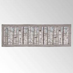 Birch Forest Tailored Quilted Valance Silver Gray 56 x 15