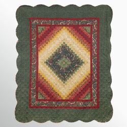 Spice Postage Stamp Throw Blanket Multi Warm 50 x 60