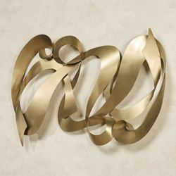 Reverence Abstract Wall Sculpture Satin Gold