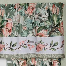 Catalina Embroidered Window Treatment Set Seagrass Set of Three