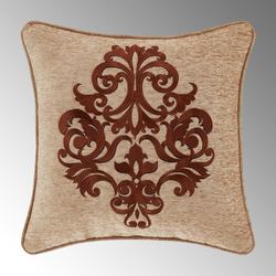 Luciana Embroidered Pillow Multi Warm 18 Square