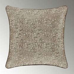 Cracked Ice Fractal Pillow Light Taupe 20 Square