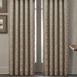 Cracked Ice Wide Curtain Pair Light Taupe 100 x 84