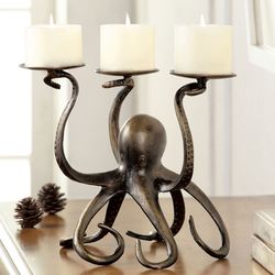 Octopus Candleholder Bronze