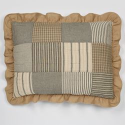 Prairie Mill Ruffled Patchwork Sham Multi Warm