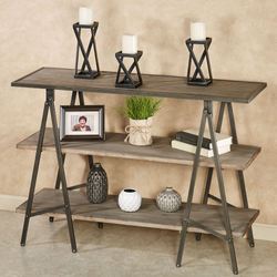 Rina Three Tier Console Table Gray