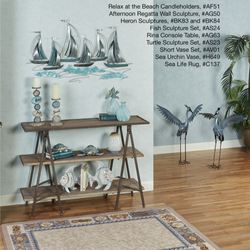 Rina Three Tier Console Table Gray