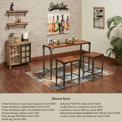 Industrial Wall Wine Rack Black