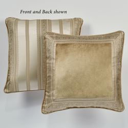 Albany Reversible Piped Framed Pillow Champagne 18 Square