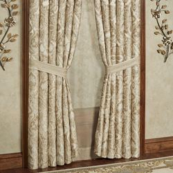 Albany Wide Tailored Curtain Pair Champagne