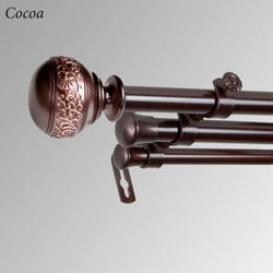 Valeriana Triple Decorative Curtain Rod Set